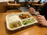 Conteneur alimentaire jetable personnalisé avec logo J-Link, 3 couches, sans BPA, en fibre de coque de riz et bagasse, avec couvercle, 1500 ml, compatible micro-ondes