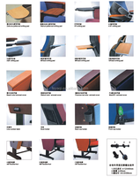 Chaise pliante mobile IYA-04 pour auditorium, conférence, cours, école, église