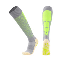 Chaussettes de compression en coton rayées rouge et jaune pour femmes, design personnalisé, hauteur genou, respirantes et tricotées pour le sport