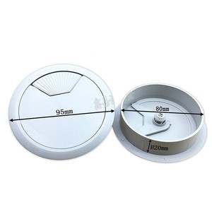 Organisateur de bureau, cache-câbles rond de 80 mm, en plastique, à fixation murale, détachable, gestion des câbles de bureau - Product Image 4