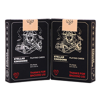 Impression personnalisée de cartes de poker en différents modèles Cartes à jouer en plastique PVC noir et or étanche pour poker