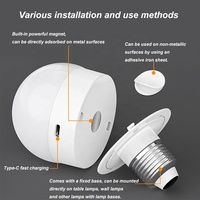 Ampoule intelligente E26/E27 Ampoule rechargeable USB avec télécommande 2700K-6500K RGBCW + CCT Ampoule LED