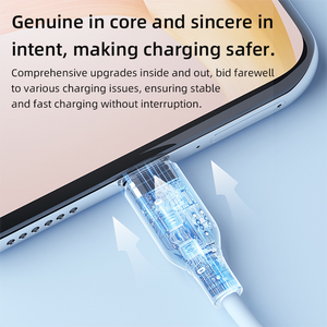 66W Liquid Silicone Fast Charge <b>Cable</b> Type-C to Type-C <b>USB</b> <b>2.0</b> Charging Cord for Mobile Phones - Product Image 4