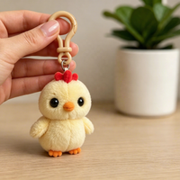 Porte-clés en peluche personnalisé, animaux en peluche mignons de dessin animé, pendentifs de sac, vente en gros, petits jouets en peluche doux, fabricant, cadeau