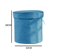 Panier de rangement de jouets et tapis de jeu pour briques de construction sac organisateur en toile pliable avec cordon de serrage