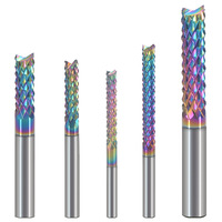Fresa de punta de maíz de carburo sólido de tungsteno con recubrimiento multicolor para PCB, broca de grabado de precisión para fresado CNC de PCB