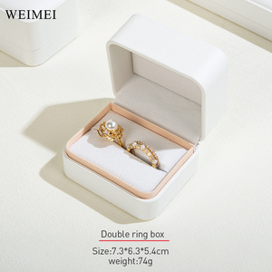 WEIMEI - Caja de Joyería de Piel Sintética al por Mayor, Caja Organizadora de Anillos, Pendientes y Pulseras con Logotipo Personalizado de Lujo, Cajas de Embalaje de Joyería Negras - Product Image 6
