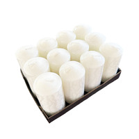 Bougies de pilier carrées blanches de différentes tailles prix bon marché bougies de pilier non parfumées en vrac pour les fêtes