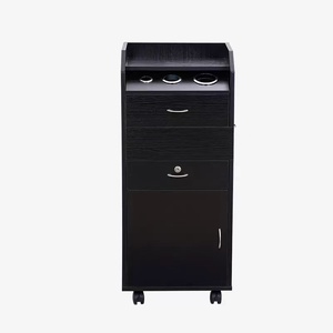 Mobile Salon Trolley Cabinet With Multiple <b>Drawers</b> <b>Lockable</b> Storage Barber Cart With Bottle Holders Rolling Wheels For Salon - Product Image 6