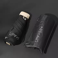 Parapluie compact et léger manuel à 5 plis, protection UV, tout-en-un pour femmes, tissu pongé 190 g/m², logo personnalisable, classique