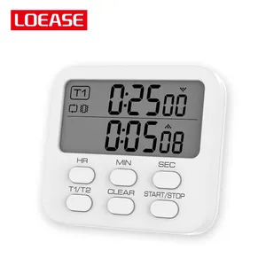 T08C Digital Magnetic Countdown Kitchen Cooking Alarm Timer With 2 Group Timer