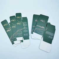 Boîte d'emballage cosmétique personnalisée certifiée FSC en carton 350 g/m² avec logo en feuille d'or et pelliculage mat