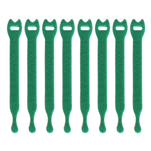 Wholesale 12x250mm Green Back-to-back Nylon Hook And Loop Cable Ties <strong>Organize</strong> Storage Straps For Home Office Classroom Fastener - Product Image 1