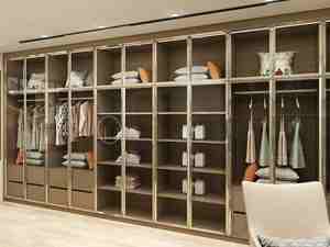 High-<b>End</b> Custom Melamine Walk-In Closet Wardrobe with Luxury Glass Storage Solution for Bedrooms Made Durable Plywood Material - Product Image 6