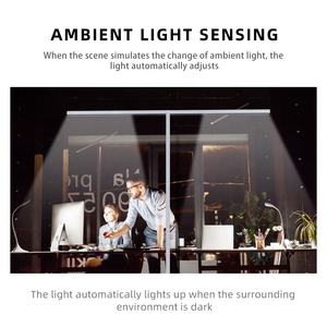 Lámpara de pie LED con sensor de microondas moderna, iluminación de oficina con soporte de pantalla de metal, lámpara de pie - Product Image 4