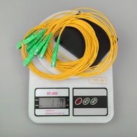1:8 SC UPC/APC ABS Box Modul Pigtail Optik Single Mode FTTH 1M G657A1 Fiber PLC Splitter 1X8 Kabel 2.0mm Garansi 5 Tahun