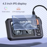Caméra endoscopique industrielle à écran de 4.3 pouces Inspection 8mm IP67 étanche HD endoscope vidéo numérique portable caméra 8 LED