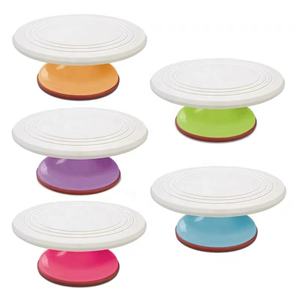 En Alliage d'aluminium Rouge Pourpre Gâteau Plateau <span class=keywords><strong>Monté</strong></span> Crème Gâteau Table Plateau Tournant Support De Table Base Gâteau Outil - Product Image 2