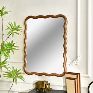 Espejo de Pared Rectangular Decorativo con Marco de Madera Ecológico Hecho a Mano Estilo Rústico para Sala de Estar, Marca Accent Home - Product Image 5