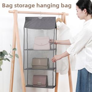 Modern Heavy-Duty Fabric Hanging Handbag Organizer with Multifunctional Mesh Shelves Closet Storage Purse and Organizer - Product Image 4