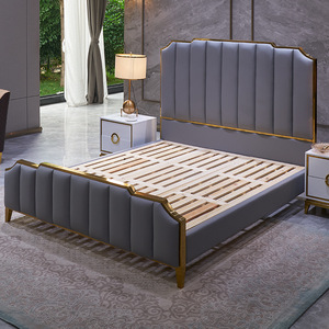 เบาะนุ่มสำหรับเตียงขนาดคิงไซส์/ควีนไซส์สไตล์หรูหราทันสมัยห้องนอนโรงแรมทนทานราคาโรงงาน - Product Image 5