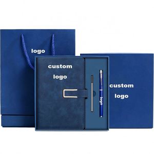 Set de Regalo Corporativo Moderno con Logotipo Personalizado en Relieve, Cuaderno A5 de Acero Inoxidable y Bolígrafo para Empleados Corporativos - Product Image 1