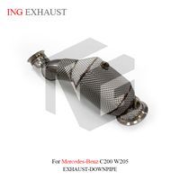 Tuyau d'échappement à haut débit ING pour Mercedes Benz série C C200 W205 tuyaux d'échappement avec bouclier thermique accessoires de voiture