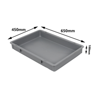 JOIN CP0335 650*450*100mm Gary PP Airport Tray Boîte à pâte en plastique Boîte à pâte à pizza