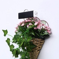 Étiquettes de plantes en métal noir avec piquet en T pour l'identification des fleurs en pot, des semis et des plantes de pelouse en extérieur