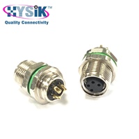 Conector de Panel en Ángulo de 90 Grados M8, Conectores de Enchufe PCB Blindados a Prueba de Agua de 3, 4, 5 y 6 Pines para Sensor de Automatización