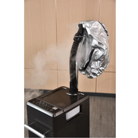 Appareil de soin capillaire à vapeur Nano Micro Mist en métal, portable, design blanc contemporain de luxe, pour usage en salon