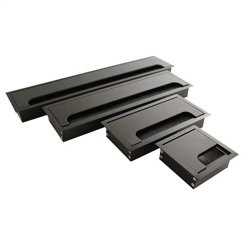 Фурнитура, мебельная фурнитура, компьютерный офисный стол, прямоугольная буферная проволочная коробка из алюминиевого сплава, проволочное отверстие, крышка кабеля, втулка, коробка