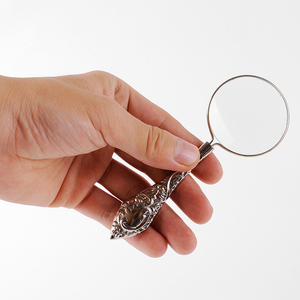 Lupa de aumento 5x con mango de metal y lente de vidrio, herramienta para joyería, lente de joyería, lupa triple - Product Image 2