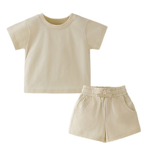 Roupas de Verão 2026 para Crianças, Camisetas de Manga Curta para Meninos e Meninas, Conjuntos de Roupas de Verão Unissex em Algodão Orgânico - Product Image 5
