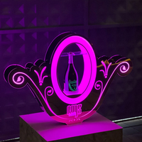 LiqVis Présentoir LED Lumineux pour Bouteilles, Style Ruban Acrylique, Couleurs Multiples, Éclairage Variable, Effet Glamour, pour Événements VIP et Bars