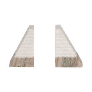 Fermalibri in Marmo Bicolore a Forma di Piramide, Decorazione Moderna per Libreria, Accessori Versatili per Libri - Product Image 6