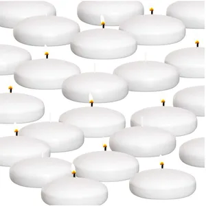 12/24/36/ Pack White/Gold/Red Floating Candle Long Burning and Smokeless Floating Candles for Wedding Birthday