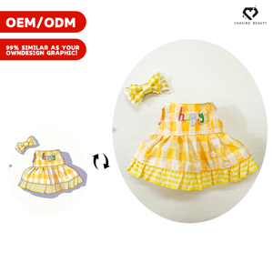 Vestido de Muñeca con Estampado de Animales Suave y Adorable, Combinado con Gafas con Marco Rojo, Vestido para Oso de Peluche - Product Image 3