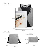 Sacs pour ordinateur portable pliables fins en Oxford imperméable à motif lettres pour l'école et les affaires, unisexe, d'occasion