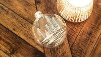 Boules de verre 8CM/10CM Boule de mémoire de mariage Boules d'ornement de Noël Événement Anniversaire DIY Message Décorations de fête de Noël