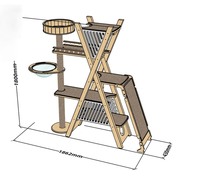 Grand arbre à chat moderne, luxueux, écologique et mignon, avec tour autoportante en bois et hamac, de haute qualité, emballé en carton OEM pour chats