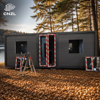 Maisons préfabriquées de luxe empilables de 40 pieds, extensibles de 20 pieds, avec chambre double