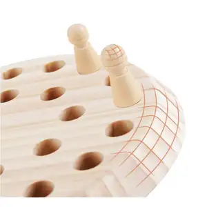 Enfants en bois mémoire allumette bloc d'échecs conseil éducatif jeux intelligents casse-tête mémoire échecs jouets pour enfants