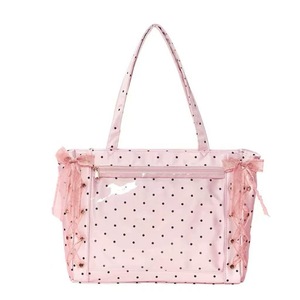 Bolsa de Compras Personalizada de Gran Capacidad, Bolsa de Lona con Diseño de Puntos, Bolsa de Hombro Estilo Boston para Estudiantes, de Poliéster - Product Image 2