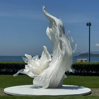Installation artistique géante de luxe haut de gamme, faite à la main, pour la décoration de scène de mariage et de vitrine, fleur géante