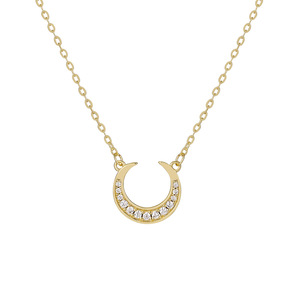 <span class=keywords><strong>Collier</strong></span> en argent pur S925 pour femmes, design de <span class=keywords><strong>lune</strong></span> inversée en diamant, é<span class=keywords><strong>l</strong></span>égant et haut de gamme - Product Image 4
