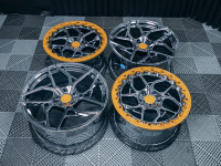 Jantes de style OEM ODM, répliques de jantes de course 17*10J 18*11J avec Beadlock, en alliage chromé, roues forgées pour voitures particulières Ford Mustang GT. S650