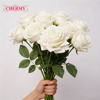 CM-TH1233 Haute Qualité Nouvelles Roses En Latex Rose Réalistes Fleurs De Mariage Artificielles Real Touch Roses Rose