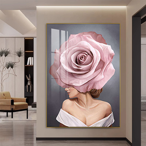 Bán buôn tùy biến động vật sư tử sơn trang trí nội thất sơn mới wallart phòng khách pha lê sứ sơn LED - Product Image 3