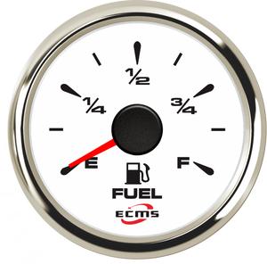 Nouveau <span class=keywords><strong>Jauge</strong></span> de niveau de <span class=keywords><strong>carburant</strong></span> blanc 52mm 0-190Ohm Marque ECMS IP67 Étanche 9-32V pour Bateaux - Product Image 2